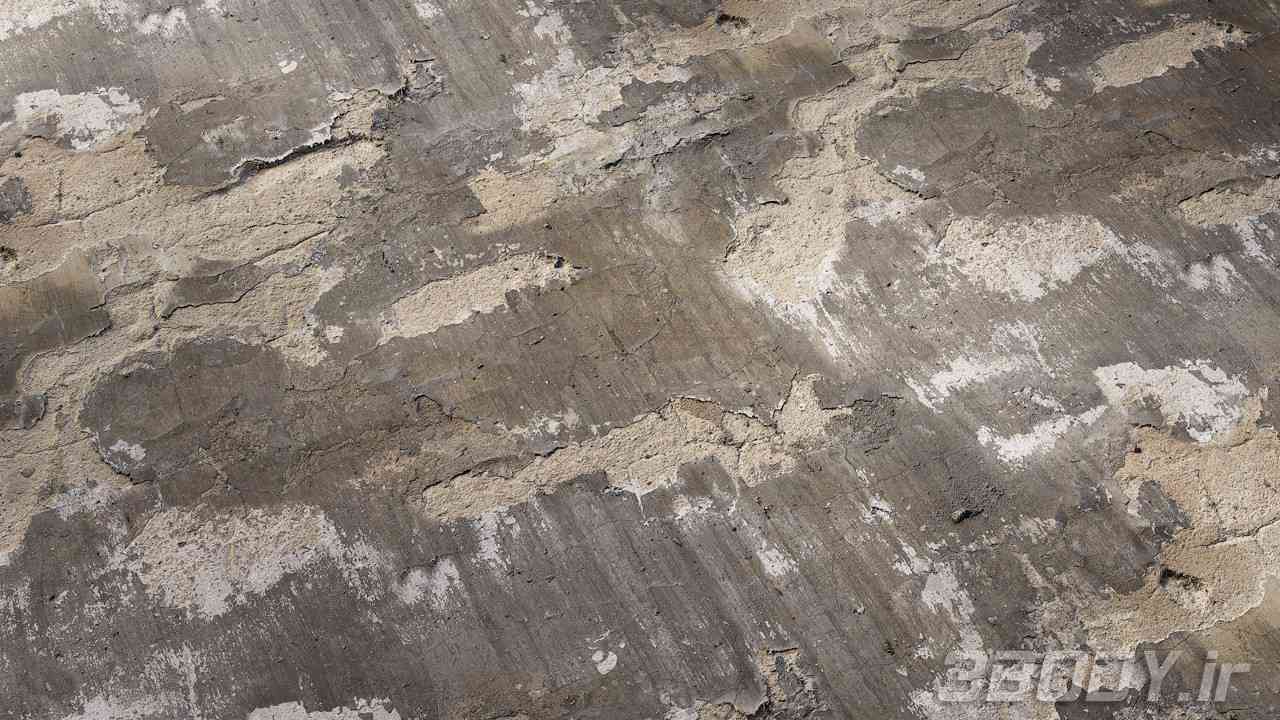 متریال بتن آسیب دیده Damaged concrete عکس 1